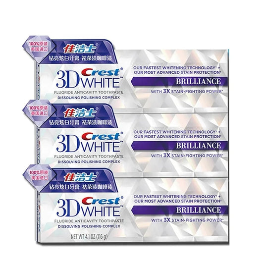 Crest 3D White Toothpaste Advanced Fluoride 90g*3 Pcs Bellezza Soul