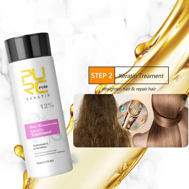 Keratin Hair Treatment(Professional Straightening Smoothing Curly Hair) Bellezza Soul